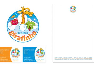 Pet Shop Girafinha – criação de logotipo