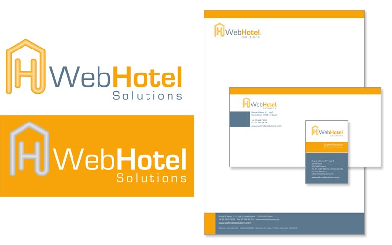 Web Hotel Solutions – Criação de Logotipo e Estacionário