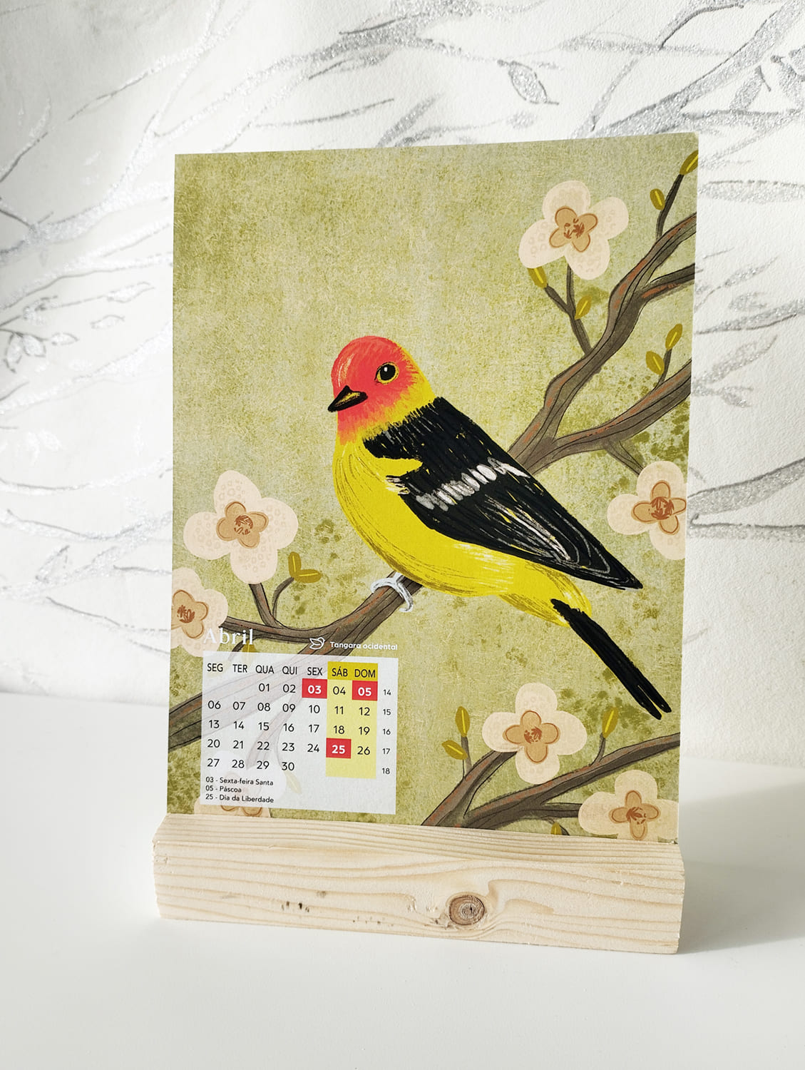 Calendário 2026 Pássaros cantores 4 Calendário 2026 Pássaros cantores - Image 4
